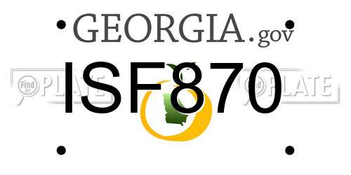 ISF870 Georgia License Plate