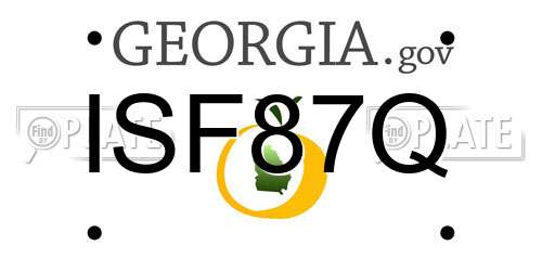 ISF87Q Georgia License Plate