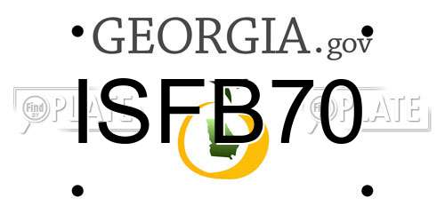 ISFB70 Georgia License Plate
