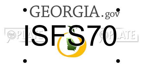 ISFS70 Georgia License Plate