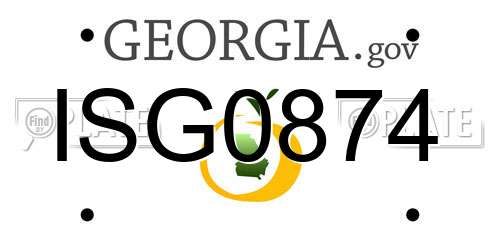 ISG0874 Georgia License Plate