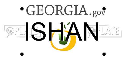 ISHAN Georgia License Plate