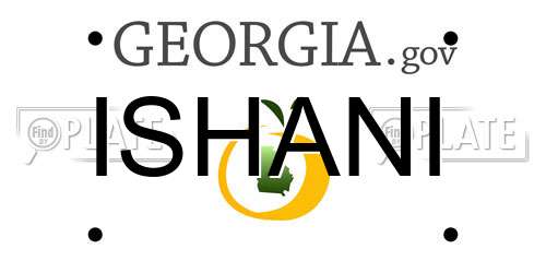 ISHANI Georgia License Plate