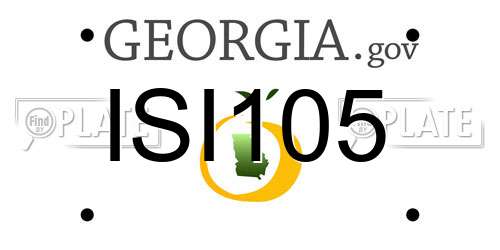 ISI105 Georgia License Plate