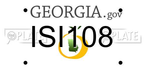 ISI108 Georgia License Plate