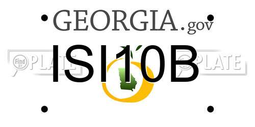 ISI10B Georgia License Plate