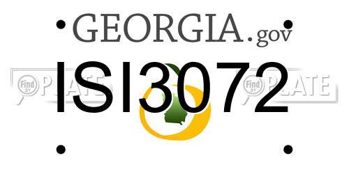 ISI3072 Georgia License Plate