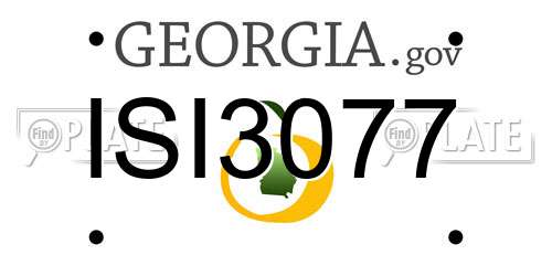 ISI3077 Georgia License Plate
