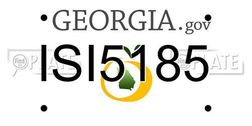 ISI5185 Georgia License Plate