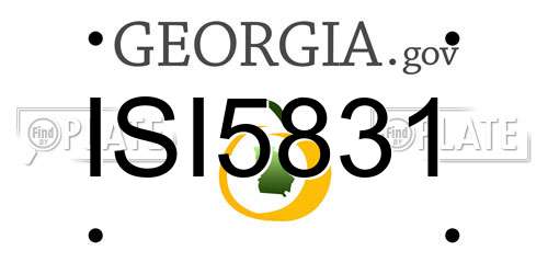 ISI5831 Georgia License Plate