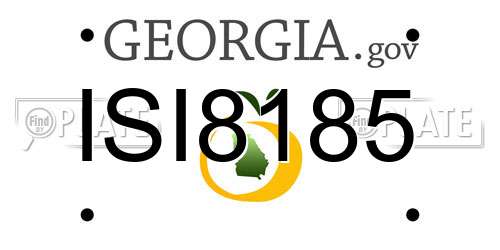 ISI8185 Georgia License Plate