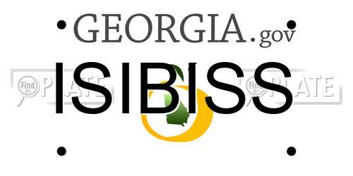 ISIBISS Georgia License Plate