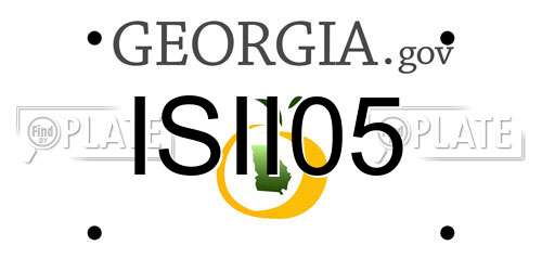 ISII05 Georgia License Plate