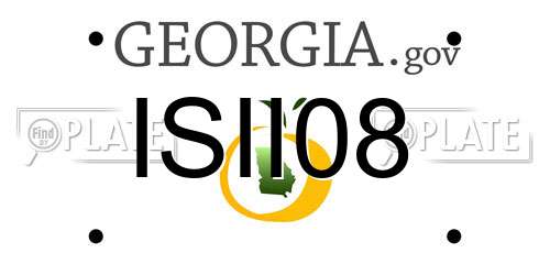 ISII08 Georgia License Plate