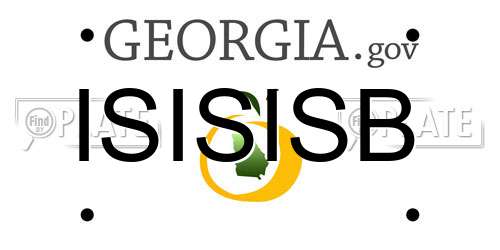 ISISISB Georgia License Plate