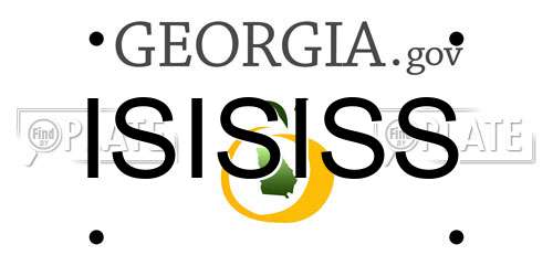 ISISISS Georgia License Plate