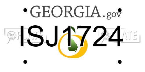ISJ1724 Georgia License Plate
