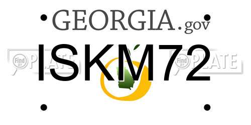 ISKM72 Georgia License Plate