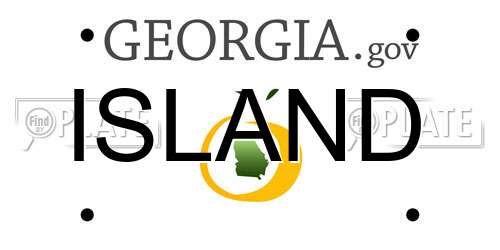 ISLAND Georgia License Plate