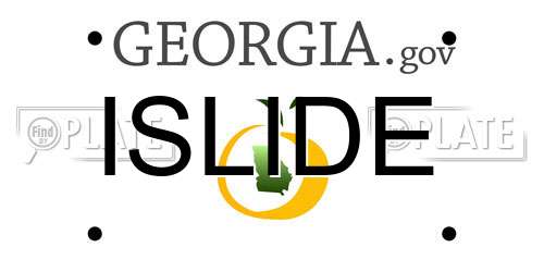 ISLIDE Georgia License Plate