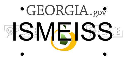ISMEISS Georgia License Plate