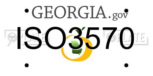 ISO3570 Georgia License Plate