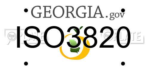 ISO3820 Georgia License Plate