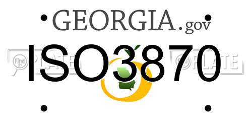 ISO3870 Georgia License Plate