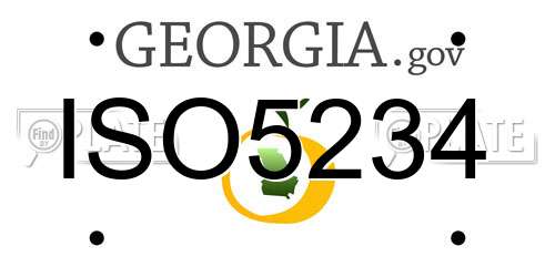 ISO5234 Georgia License Plate