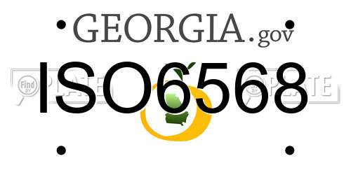 ISO6568 Georgia License Plate