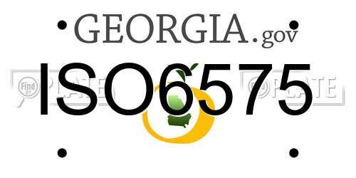 ISO6575 Georgia License Plate