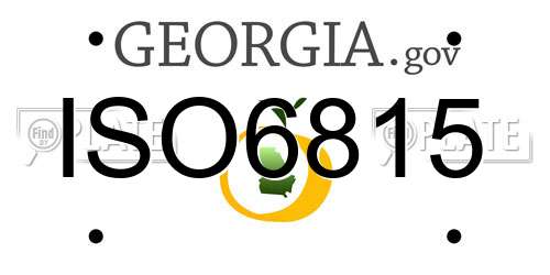 ISO6815 Georgia License Plate