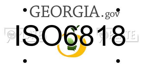 ISO6818 Georgia License Plate