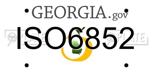 ISO6852 Georgia License Plate