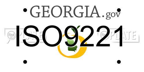 ISO9221 Georgia License Plate