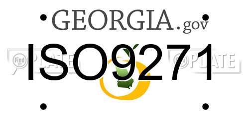 ISO9271 Georgia License Plate