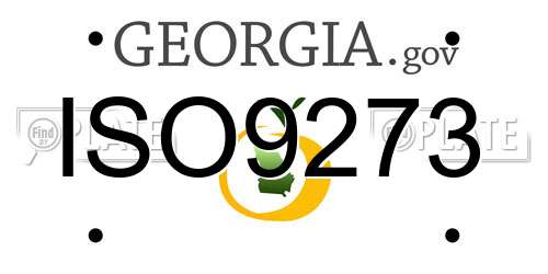 ISO9273 Georgia License Plate