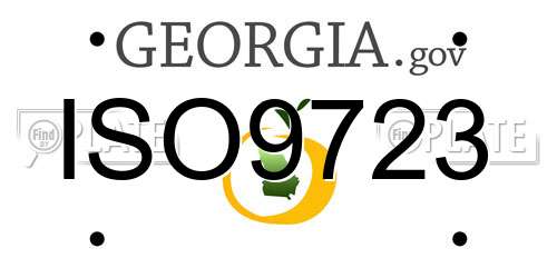 ISO9723 Georgia License Plate