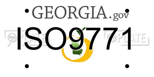 ISO9771 Georgia License Plate