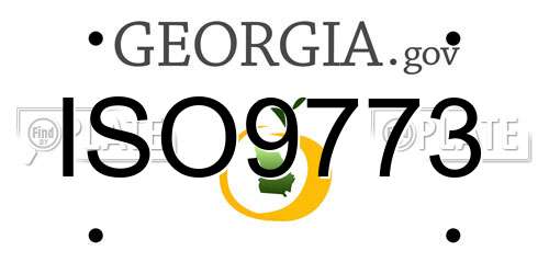 ISO9773 Georgia License Plate