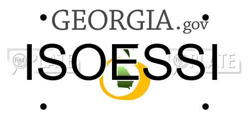 ISOESSI Georgia License Plate