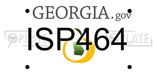 ISP464 Georgia License Plate