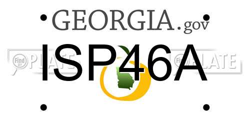 ISP46A Georgia License Plate