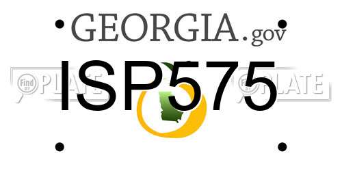 ISP575 Georgia License Plate