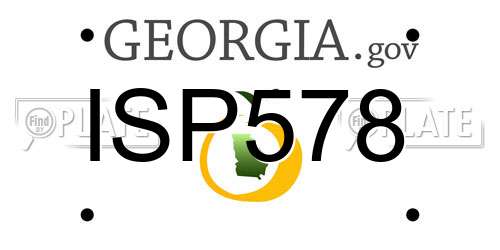 ISP578 Georgia License Plate