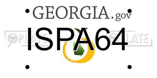 ISPA64 Georgia License Plate