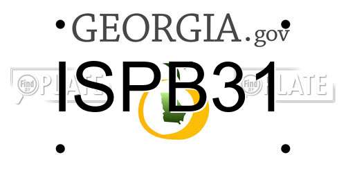 ISPB31 Georgia License Plate