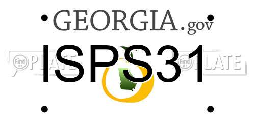 ISPS31 Georgia License Plate