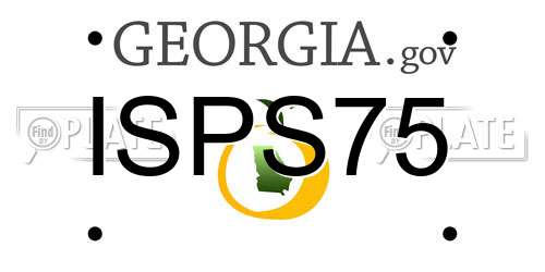 ISPS75 Georgia License Plate