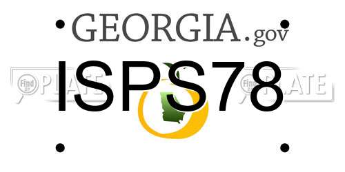 ISPS78 Georgia License Plate